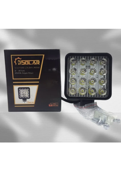 Çalışma Sis Lambası Kare 16 LED 9-36 Volt Cool White