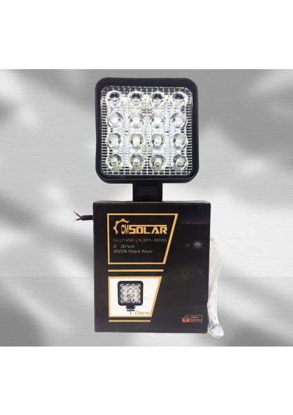 Çalışma Sis Lambası Kare 16 LED 9-36 Volt Cool White