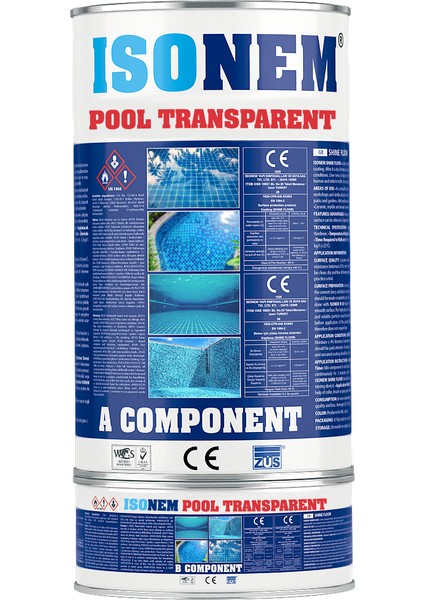 Pool Çift Bileşenli Şeffaf Havuz Yalıtım Boyası 4,5 kg