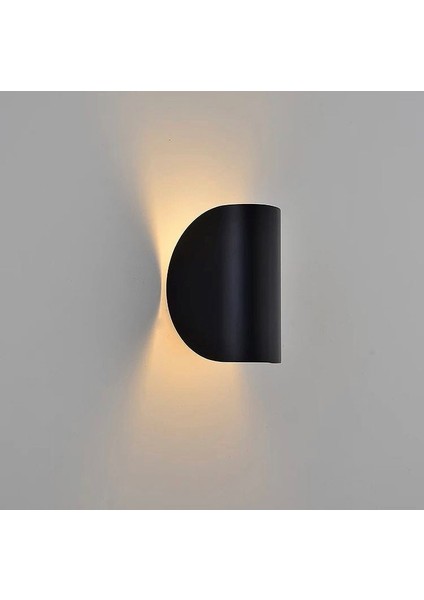 Modern LED Dekoratif Duvar Aplik 3000K Siyah