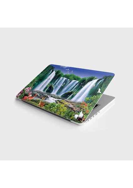 Laptop Sticker Bilgisayar Notebook Pc Kaplama Etiketi Şelale Kuşlar
