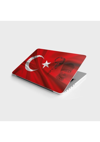 Laptop Sticker Bilgisayar Notebook Pc Kaplama Etiketi Türk Bayrağı Atatürk