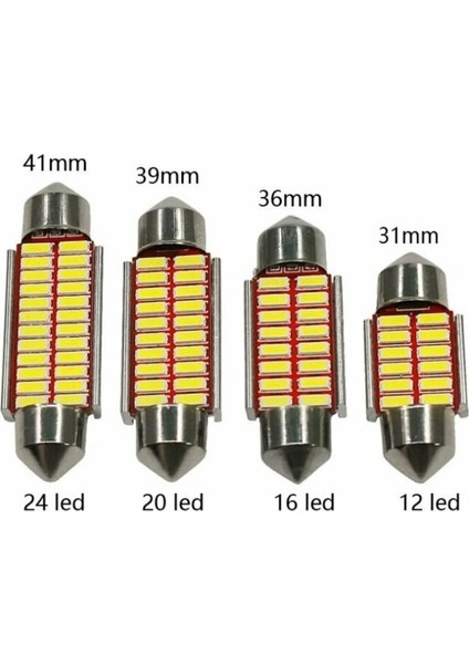 Sofit Araç Iç Aydınlatma Tavan Plaka Beyaz Canbus C5W 36MM Md2