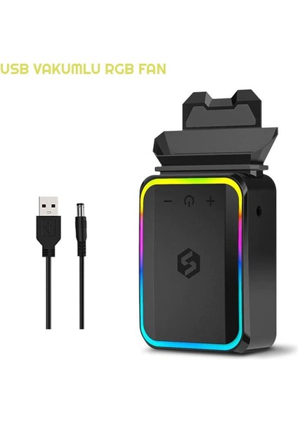 Vakumlu Rgb USB Harici Taşınabilir Gaming Notebook Fanı