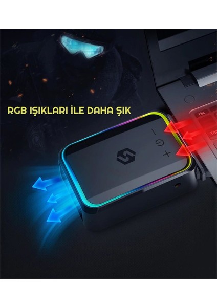 Vakumlu Rgb USB Harici Taşınabilir Gaming Notebook Fanı