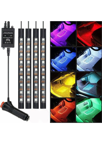 Müziğe Duyarlı Ayak Altı Led Çakmaklık Girişli