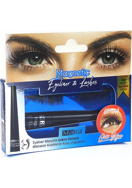 Manyetik Eyeliner'lı Mıknatıslı Doğal Ipek Takma Kirpik Orta Yoğun