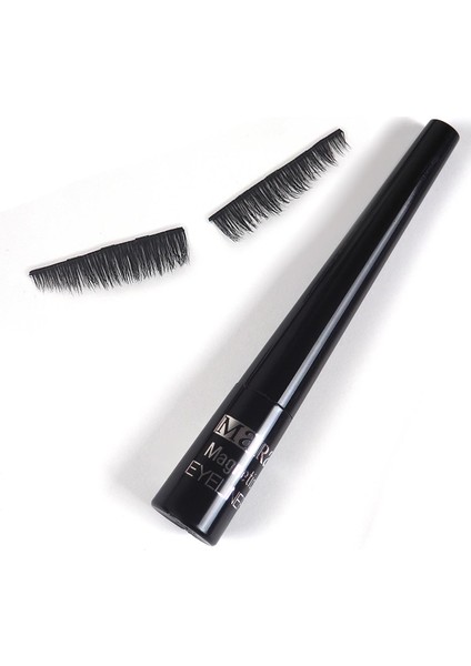 Manyetik Eyeliner'lı Mıknatıslı Doğal Ipek Takma Kirpik Orta Yoğun