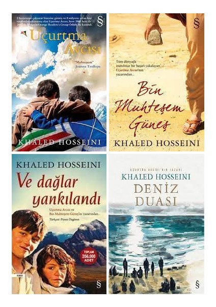 Khaled Hosseini Seti (Cep Boy) / Uçurtma Avcısı - Bin Muhteşem Güneş - ve Dağlar Yankılandı - Deniz Duası