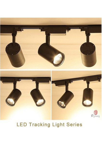 Hero Mb 30 W Led Ray Spot Vitrin Mağaza Armatürü Siyah Kasa 3'Lü