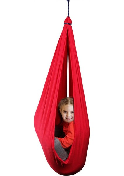 Yoga Swing Salıncak Çocuk Aktivite Gelişim Salıncağı Duyusal Salıncak Kırmızı