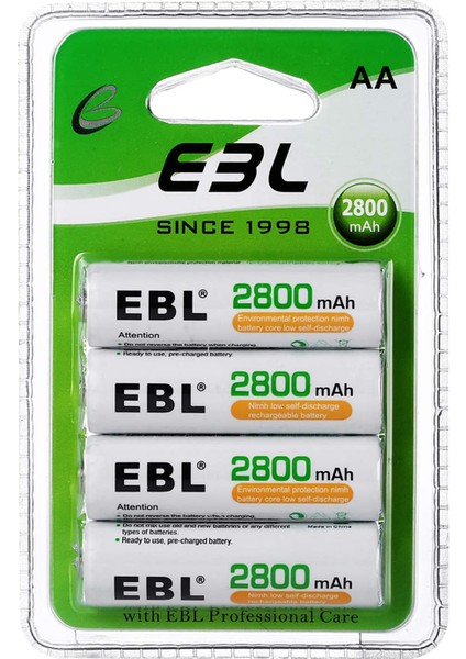 2800 Mah Nimh Kalem Pil AA 4'lü