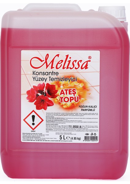 Konsantre Yüzey Temizleme Sıvısı Ateş Topu 5 L