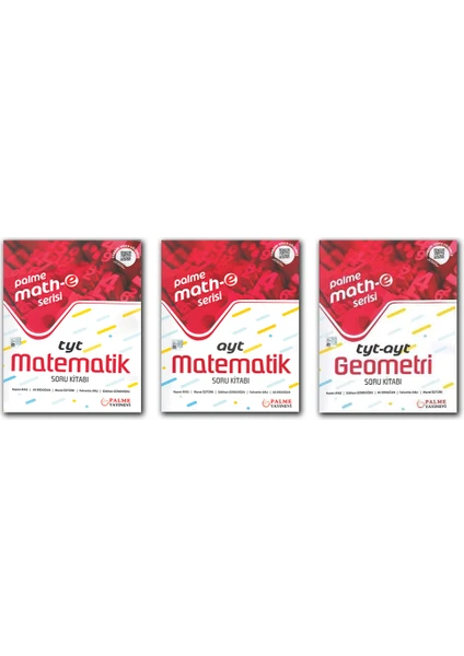 Palme Yayıncılık Math-E Serisi TYT AYT Matematik Geometri Soru Kitabı Set 3 Kitap