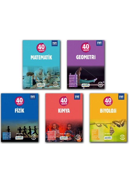 TYT 40 Seans Sayısal Full Set 5 Kitap Matematik Fen 2022