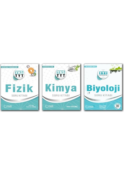 Palme Yayıncılık TYT Fizik Kimya Biyoloji Soru Kitabı Fen Set 3 Kitap