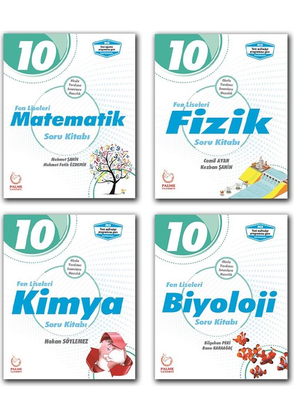 10. Sınıf Fen Liseleri Sayısal Soru Bankası Set 4 Kitap Matematik Fizik Kimya Biyoloji