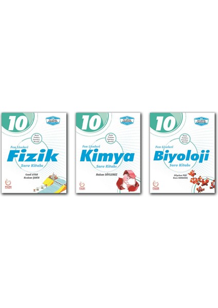 10 Sınıf Fen Liseleri Fizik Kimya Biyoloji Soru Bankası Set 3 Kitap