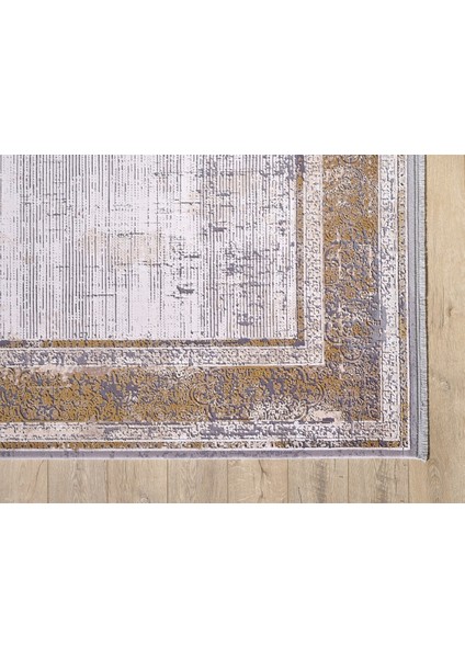 Couture 0868A Gold Modern Desen Makine Halısı