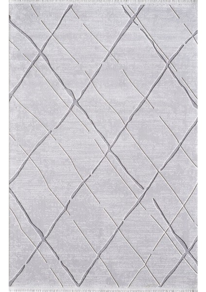 Murano 6430B Krem Gri Modern Desen Makine Halısı