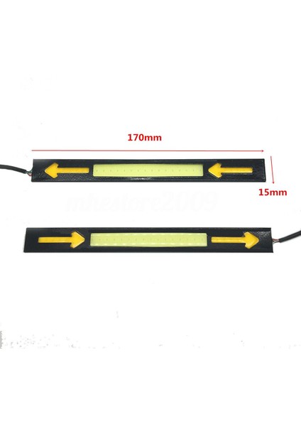 Gündüz Ledi Farı Cob Drl Su Geçirmez Beyaz Sarı Sinyali Ince