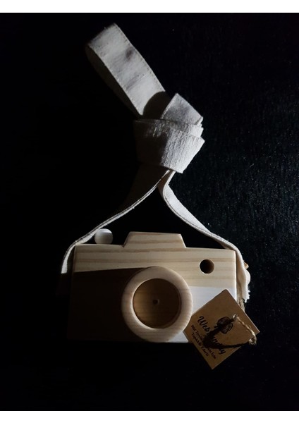 Ahşap Oyuncak Fotoğraf Makinesi - Beyaz fiyatları