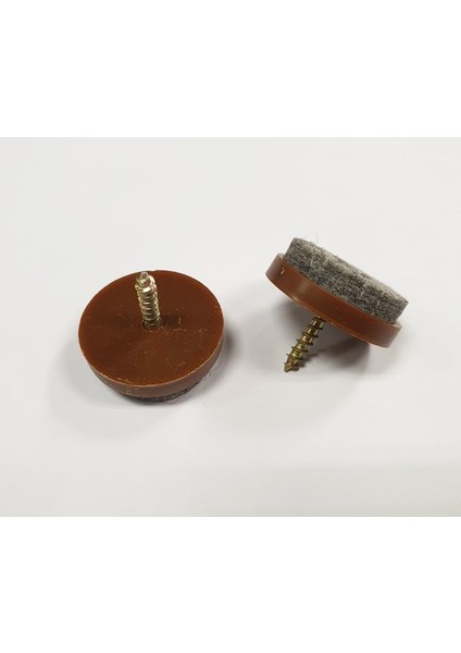 Sandalye Keçesi Pls. Taban 20 mm Vidalı Kahve