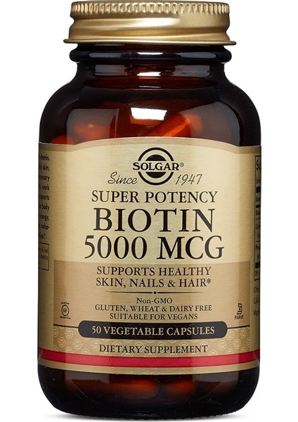 Biotin 5000 Mcg 50 Kapsül+Solgar Quercetin Complex With Ester-C Plus 50 Tablet
