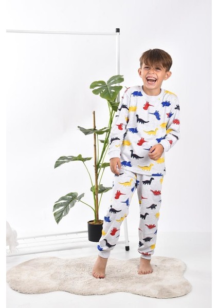Dinozor Baskılı Çocuk Pijama Takımı fiyatları