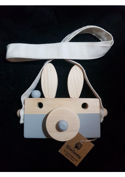 Ahşap Tavşan Fotoğraf Makinesi - Gri modelleri