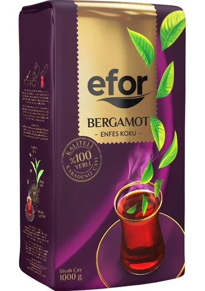 Efor Bergamot Aromalı Dökme Siyah Çay - 1000gr