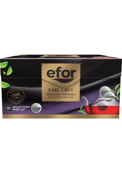 Efor Earl Grey Demlik Poşet Siyah Çay - 100'lü