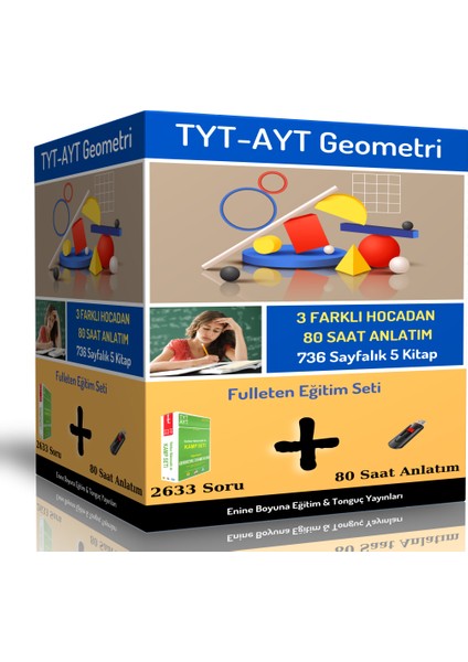 Enine Boyuna Eğitim TYT-AYT Geometri Fulleten Eğitim Paketi