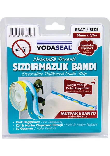 Dekoratif Desenli Sızdırmazık Bandı 38X3,2 R01