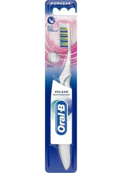 Beyaz Pro Expert Pulsar Titreşimli Pilli Diş Fırçası