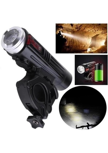 XBYC-6113-1 USB Şarjlı 880 Lumen Bisiklet Ön Far