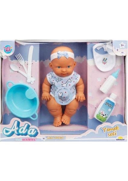 Ada Bebek Gülen Bebeğim Yemek Seti 23 cm 31650 Mavi