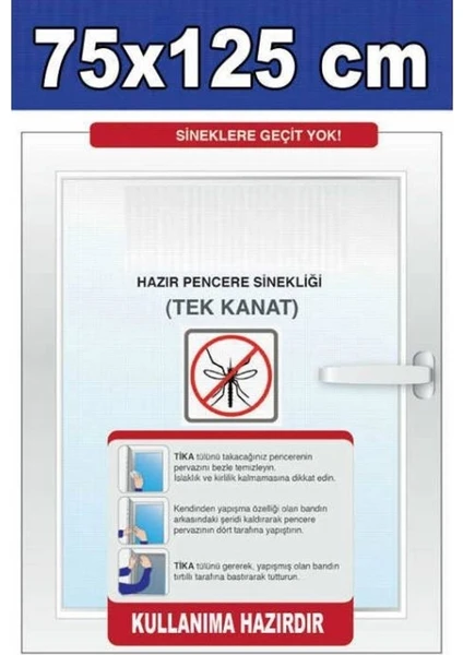 Tek Kanat Hazır Sineklik 75 x 125 cm Pencere Sineklik 5 Adet