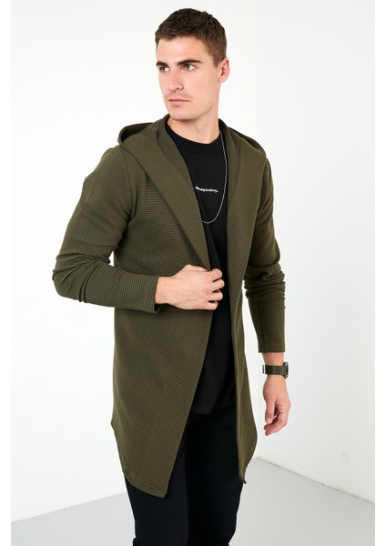 Slim Fit Kapüşonlu Pamuklu Örme Hırka Erkek Hırka 5896595 fiyatları