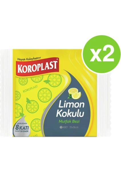 Limon Kokulu Mutfak Bezi 3lü x 2 Paket