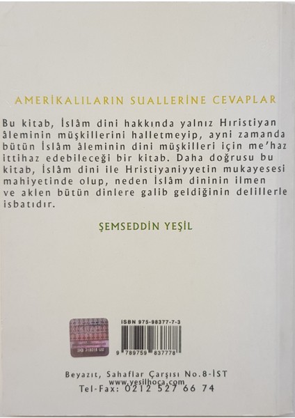 Amerikalıların Suallerine Cevaplar - Şemseddin Yeşil