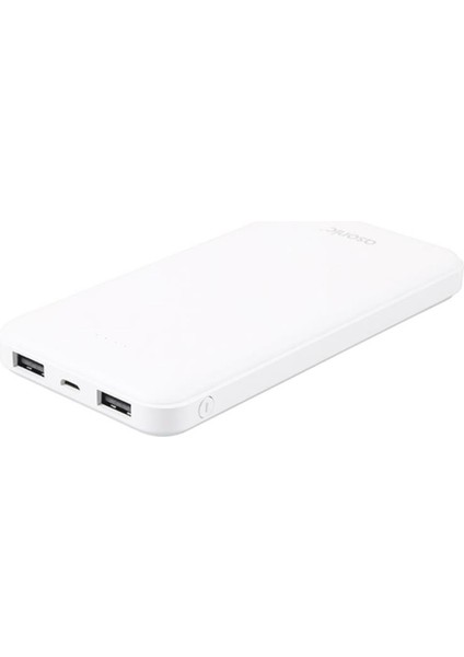 AS-P10 10000MAH 2*usb Output Powerbank Beyaz Taşınabilir Pil Şarj Cihazı