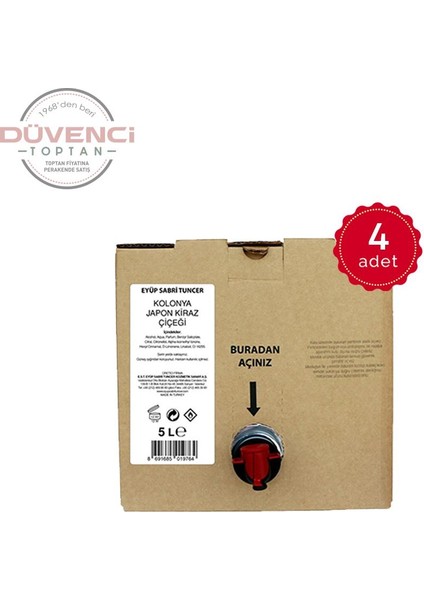 Japon Kiraz Çiçeği Kolonyası 5 lt fiyatları