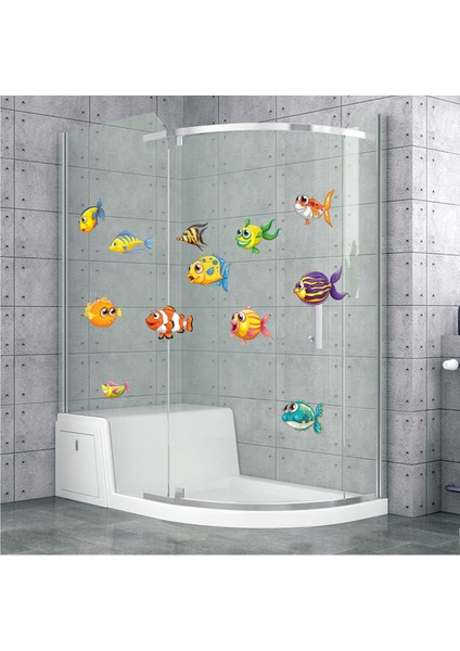 Sevimli Balıklar Duşakabin ve Banyo Sticker fiyatları