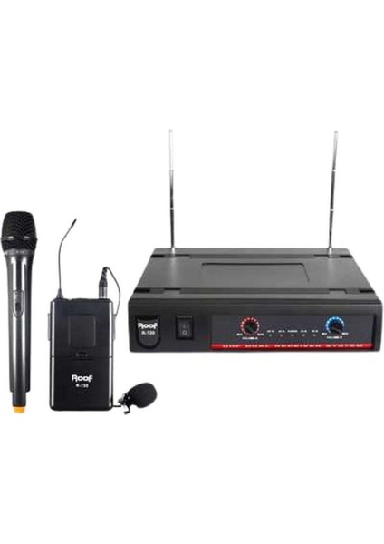 R-720 1el+1yaka 2 Kanal Uhf Telsiz Mikrofon