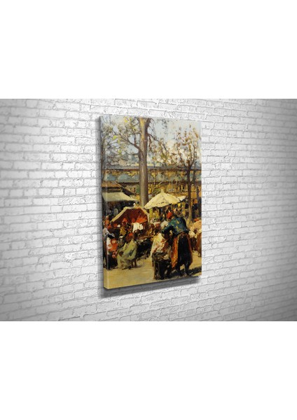 Fausto Zonaro- Market Kanvas Tablo