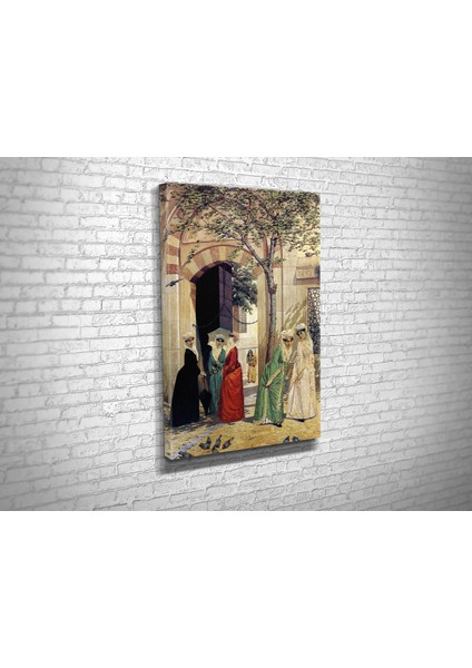 Osman Hamdi- Sultanahmet Cami Girişinde Kadınlar Kanvas Tablo fiyatları
