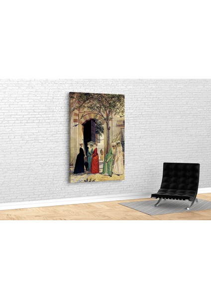 Osman Hamdi- Sultanahmet Cami Girişinde Kadınlar Kanvas Tablo modelleri