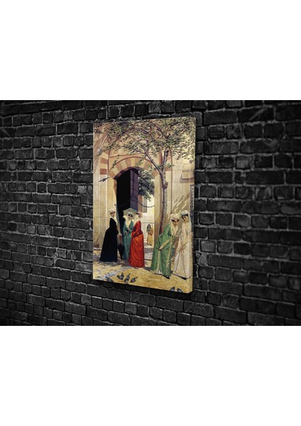 Osman Hamdi- Sultanahmet Cami Girişinde Kadınlar Kanvas Tablo