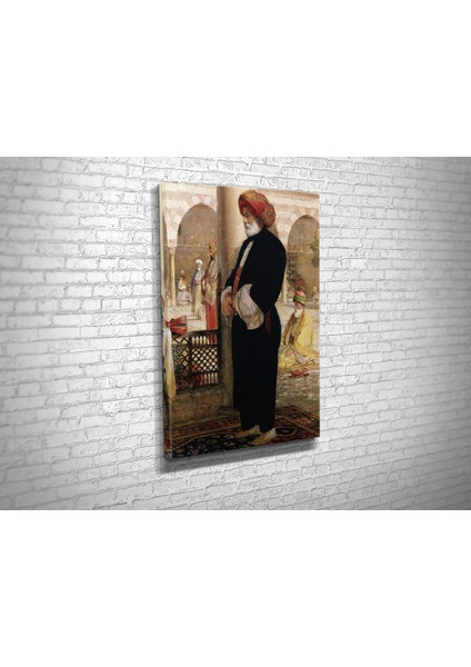 John Frederick Lewis- Man Praying In A Mosque Kanvas Tablo